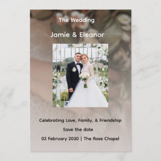 Convite Simple and Class Weeding Invitation 