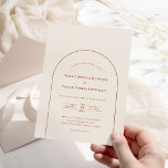 Convite Simple Boho Arch Ivory Wedding<br><div class="desc">Este Simple Boho Arch Ivory Invitation design apresenta uma sofisticada paleta de marfim neutro emparelhada com lindíssimas opções de mistura e de combinação de terracota, verde-sábio e ameixa. A elegância subestimada da simples tipografia e arcos gentis cria uma estética calorosa e polida com o estilo clássico minimalista. As opções de...</div>