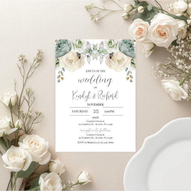 Convite Simple Boho Elegant Wedding Invitation (Criador carregado)