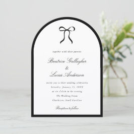 Convite Simple Bow Classic Wedding