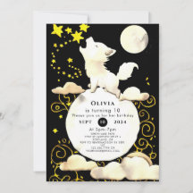 Simple Charm Wolf Birthday