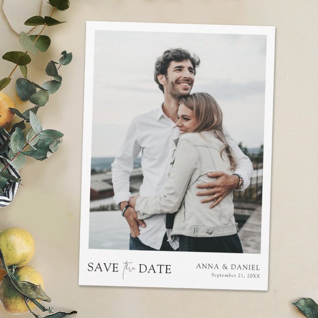 Convite Simple Chic Save the Date Wedding Invite Template (Criador carregado)