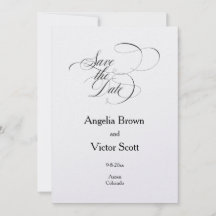 Simple Classic Love Birds Save the date Invitation
