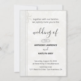 Convite Simple Classic Wedding Invitation – Custom