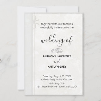 Convite Simple Classic Wedding Invitation – Custom