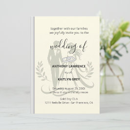 Convite Simple Classic Wedding Invitation – Customizable