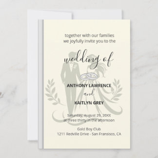 Convite Simple Classic Wedding Invitation – Customizable