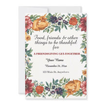 Simple Elegant Floral Friendsgiving
