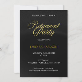 Convite simple elegant Retirement Party Invitation