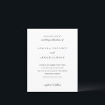 Convite Simple Elegante Para Casamento<br><div class="desc">Convite de casamento elegante com um simples design com seus detalhes em fontes de serif e script.</div>