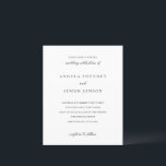 Convite Simple Elegante Para Casamento<br><div class="desc">Convite de casamento elegante com um simples design com seus detalhes em fontes de serif e script.</div>