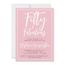 Simple Fifty and Fabulous Pink 50th Birthday Party