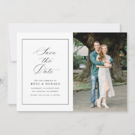 Convite Simple frame elegant script save the date