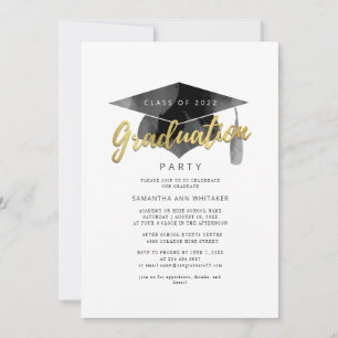 Convite Simple Graduation 2025 Minimalist Party (Formando 