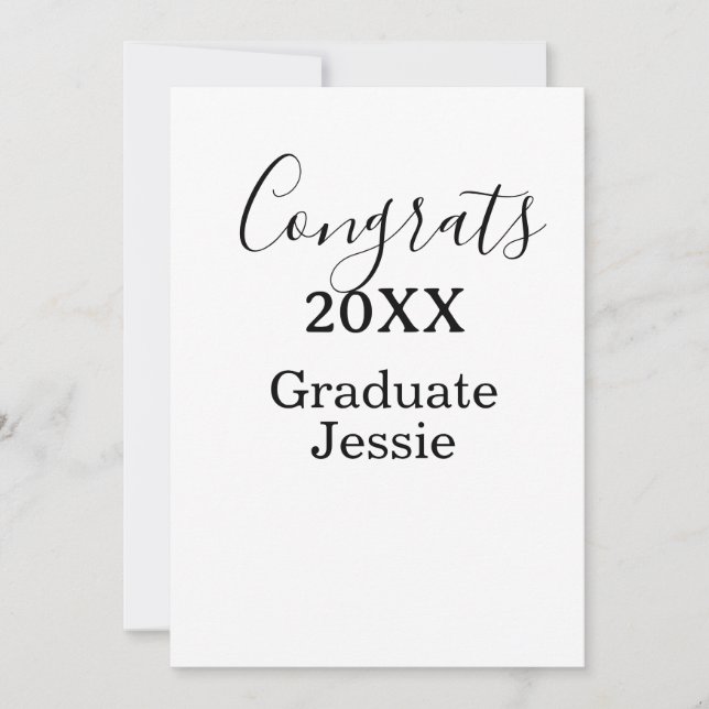 Convite Simple graduation congratulations minimal add clas (Frente)