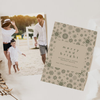 Convite Simple Holiday Card with Photo