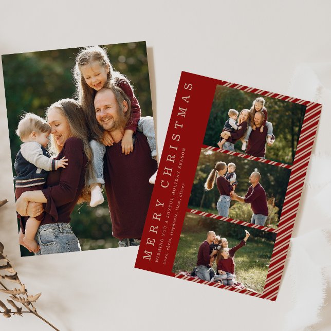 Convite Simple Holiday Card with Photos (Criador carregado)