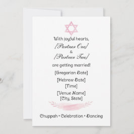 Convite Simple Jewish Star Invitation