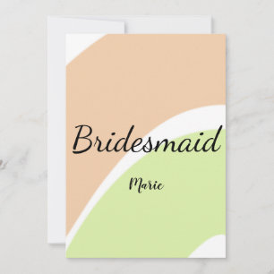 Convite SIMPLE MINIMAL add your name custom bridesmaid   C