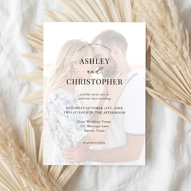 Convite Simple Modern Elegant Wedding (Criador carregado)