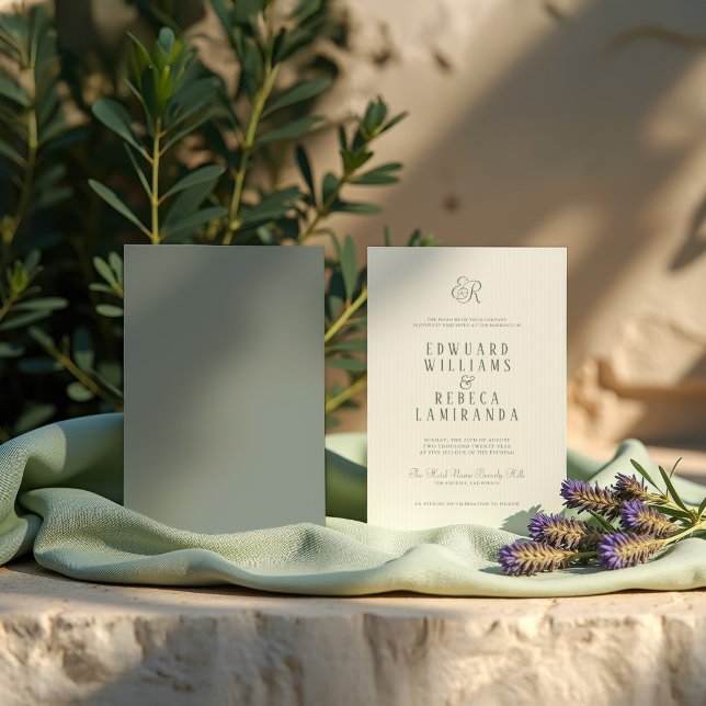 Convite Simple Modern Vertical Stripes Wedding (Criador carregado)