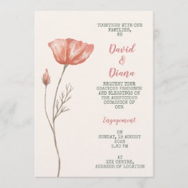 Convite Simple Orange Color Invitation