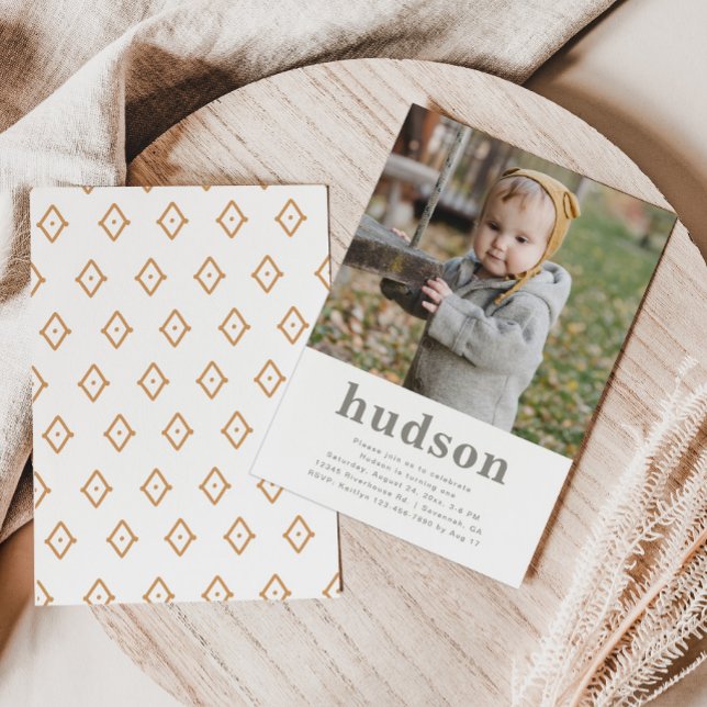 Convite Simple Photo Birthday Invitation | Minimalist (Criador carregado)