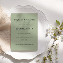 Simple Sage Green Wedding Night Party