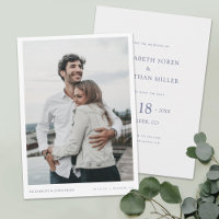 Simple Stylish Modern Photo Wedding Save the Date