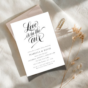 Convite Simples Amor Moderno no Ar Chuveiro de Casais