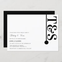 Simples Black White Typografia Line Logo Weding