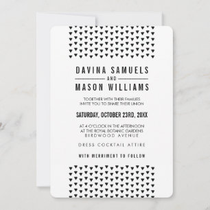 Convite SIMPLES BOHO WEDDING padrão de triângulo moderno p