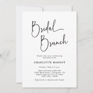 Convite Simples Brunch Nupcial