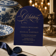 Simples Casamento Azul Elegante Tudo Em Um