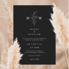 Convite Simples Casamento Branco Simples De Script Minimal