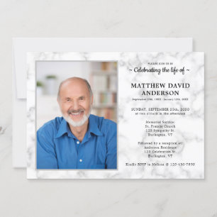 Convite Simples Celebração Memorial Do Funeral De Fotogr
