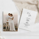 Convite Simples Clássico Moderno Fazemos Casamento Fotográ<br><div class="desc">Este clássico e moderno convite de casamento fotográfico é perfeito para o seu elegante casamento moderno. Esta design apresenta uma caligrafia simples preta em um fundo branco brilhante neutro para combinar com o seu casamento tradicional clássico ou o casamento de boho minimalista no primavera, verão, outono ou inverno. Por favor,...</div>