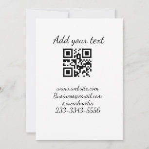 Convite simples código QR personalizado adicionar seu nome