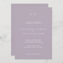 Simples Convocação para Casamento Lilac Moderno