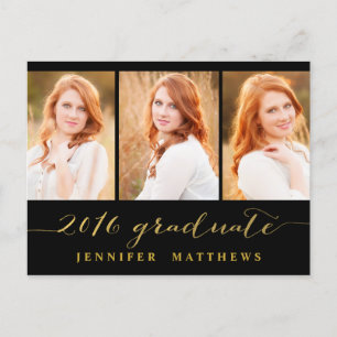 Convite simples da festa de formatura da colagem