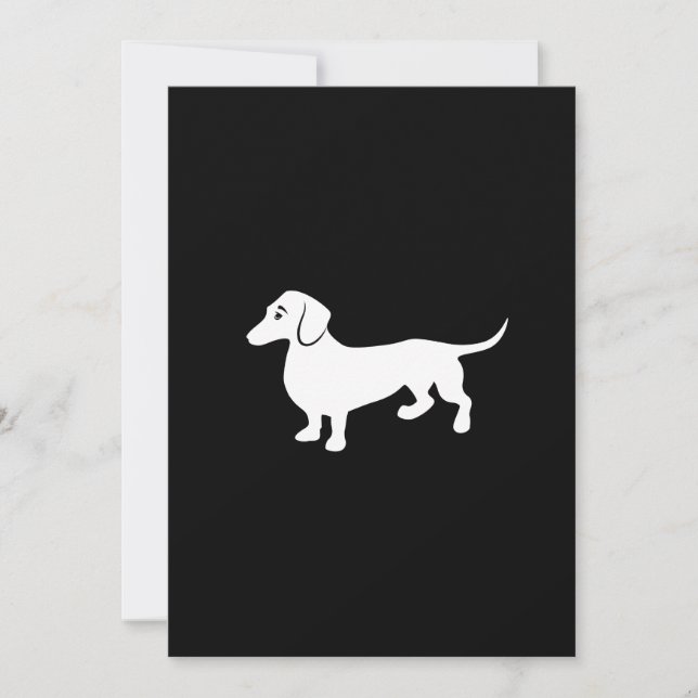 Convite Simples Dachshund Personalizável (Frente)