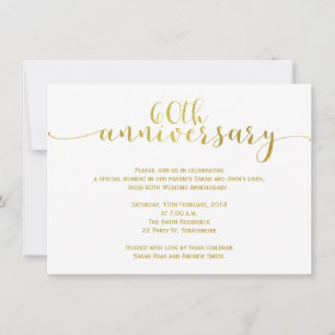 Convite Simples de 60º Aniversário de Casamento