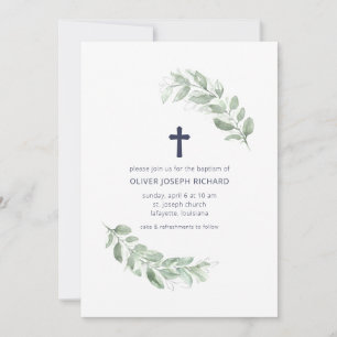Convite Simples De Água Verde Baptismo