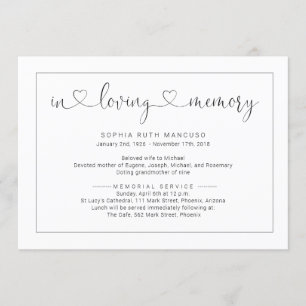 Convite Simples De Anúncio Funeral