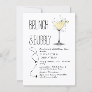 Convite Simples de Brunch e Espumante