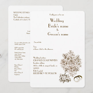 convite simples de casamento