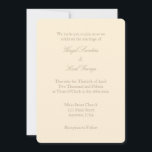 Convite Simples De Casamento De Cream Ivory Brown<br><div class="desc">Produtos que você pode personalizar com imagens ou texto.</div>