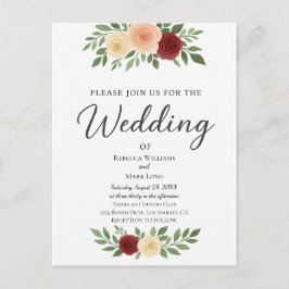 Convite Simples De Casamento De Fotografias De Sob