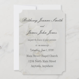 Convite Simples De Casamento De Orquídeas Desbota