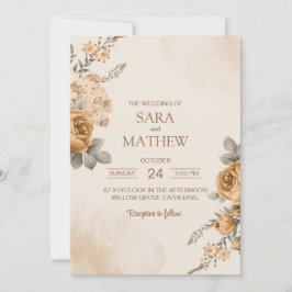 Convite Simples De Casamento Eucalyptus Elegante